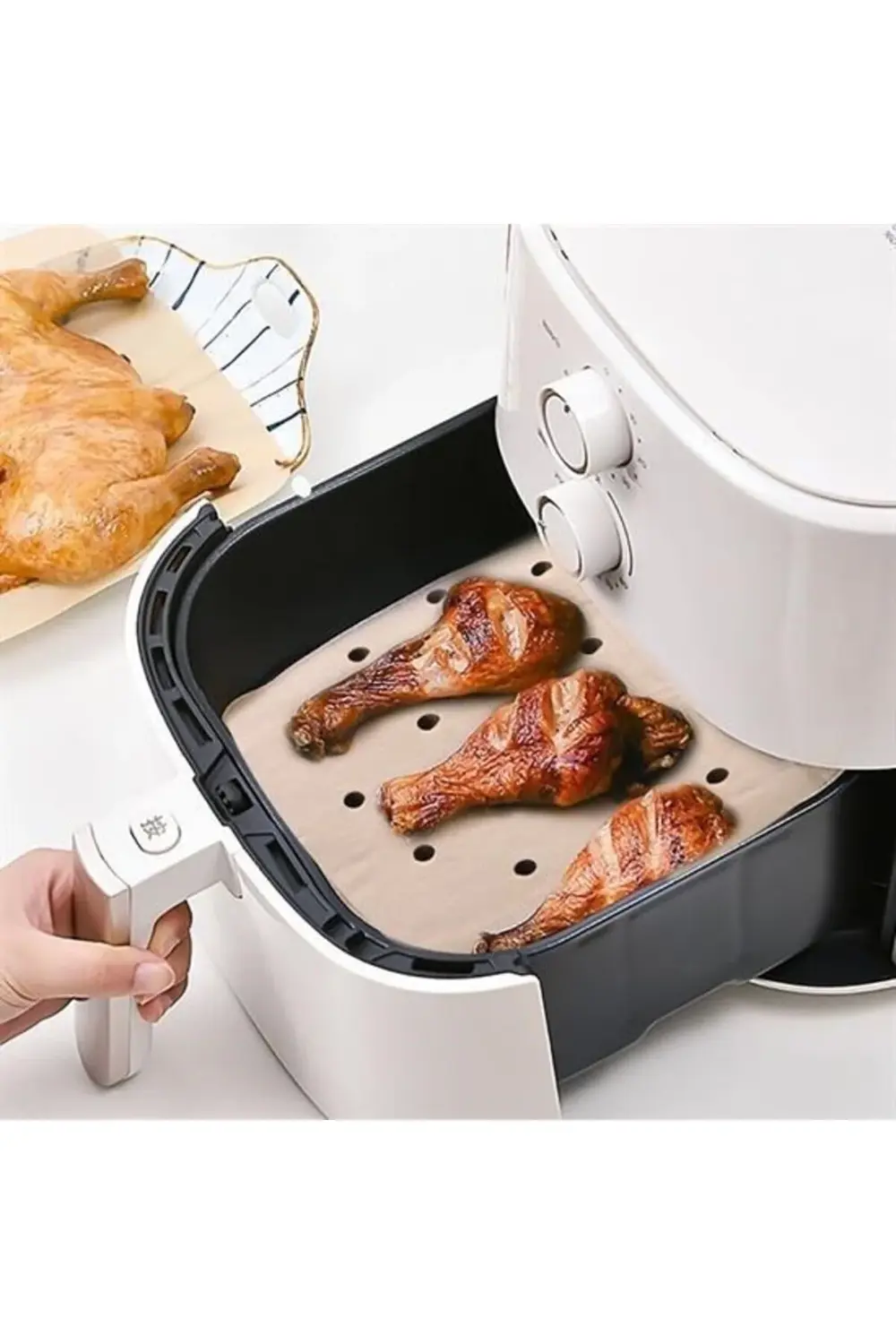 ® 200 Adet Air Fryer Pişirme Kağıdı Tek Kullanımlık Pişirme Kağıd