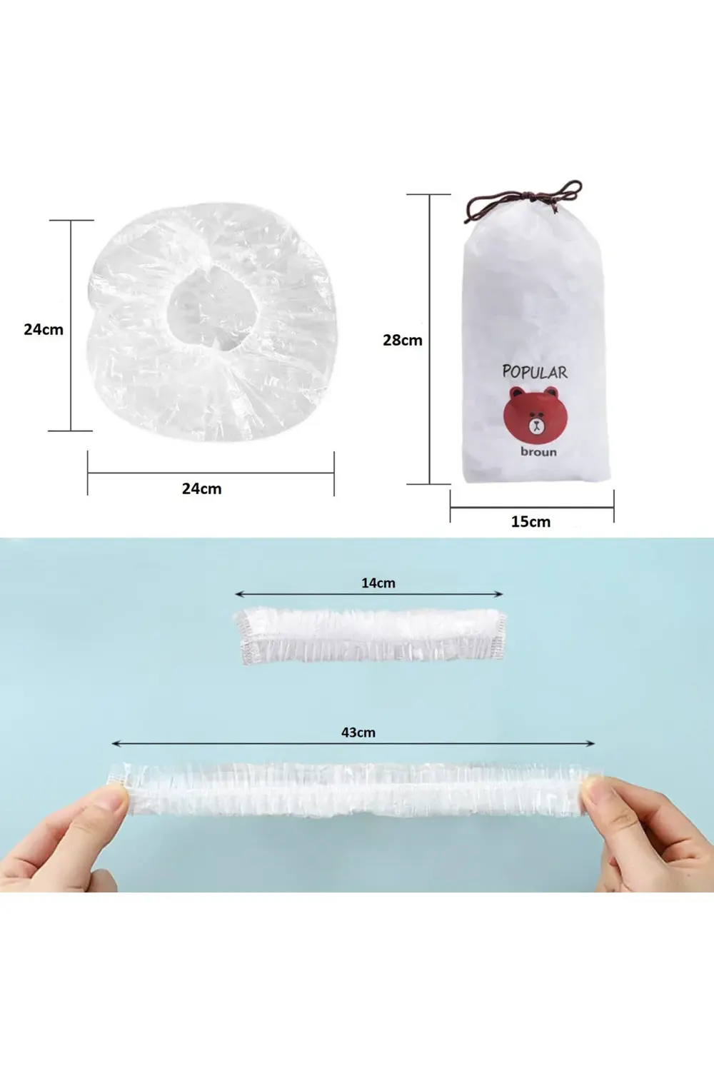 200 Adet Lastikli Tazeliği Koruyan Tencere ve Tabak Bonesi - Esne