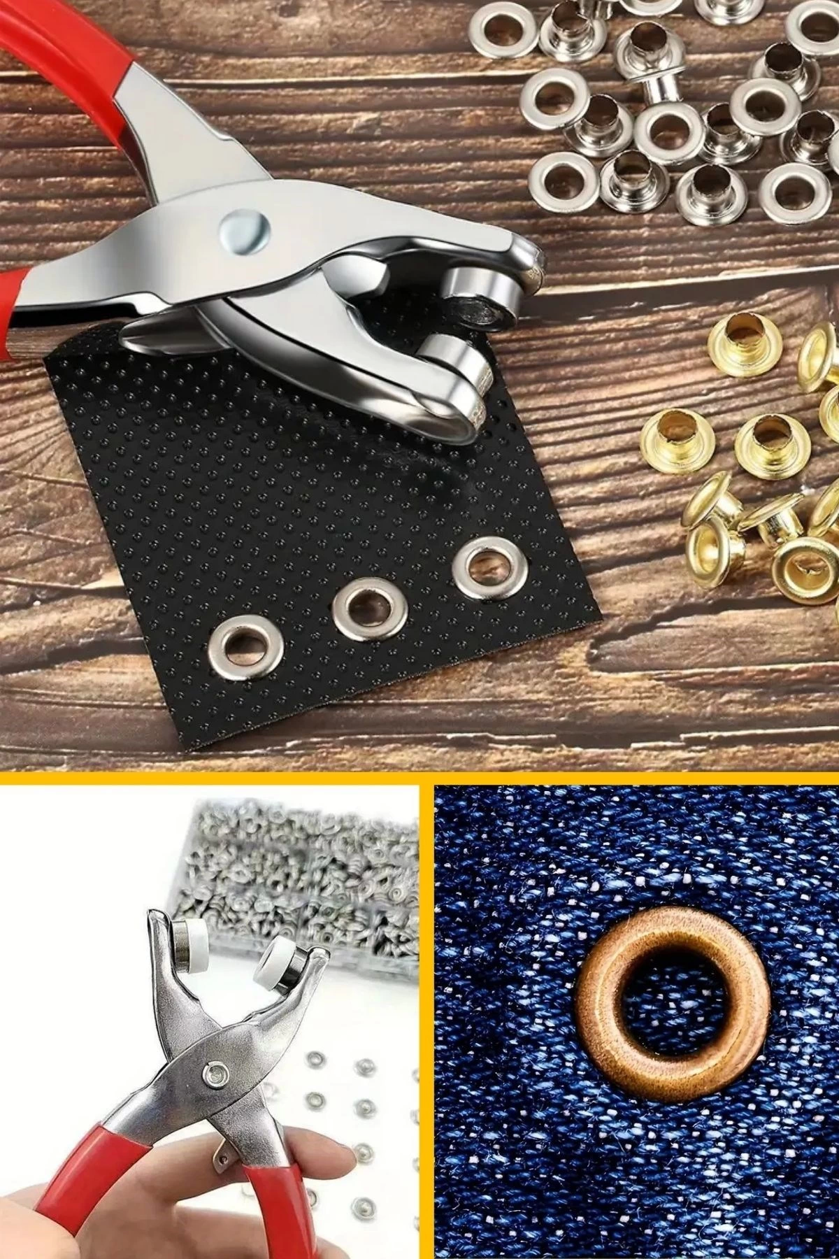 200 Adet Paslanmaz Çelik Çıtçıt Ve Pense Seti Metal Çıt Çıt Makin