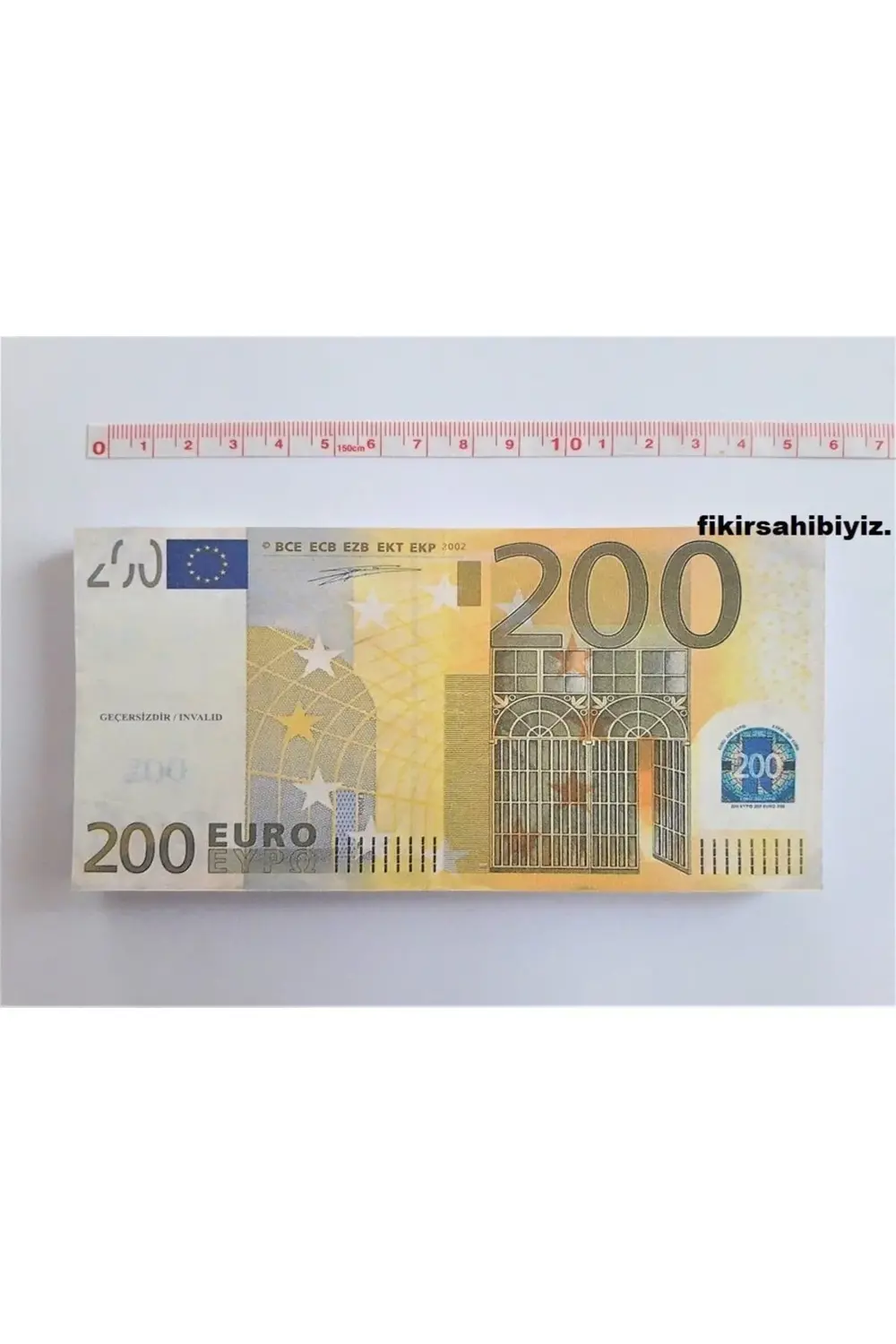 200 Euro Dizi Film Klip Çekimi Düğün Parti Şaka Oyun Geçersiz Par
