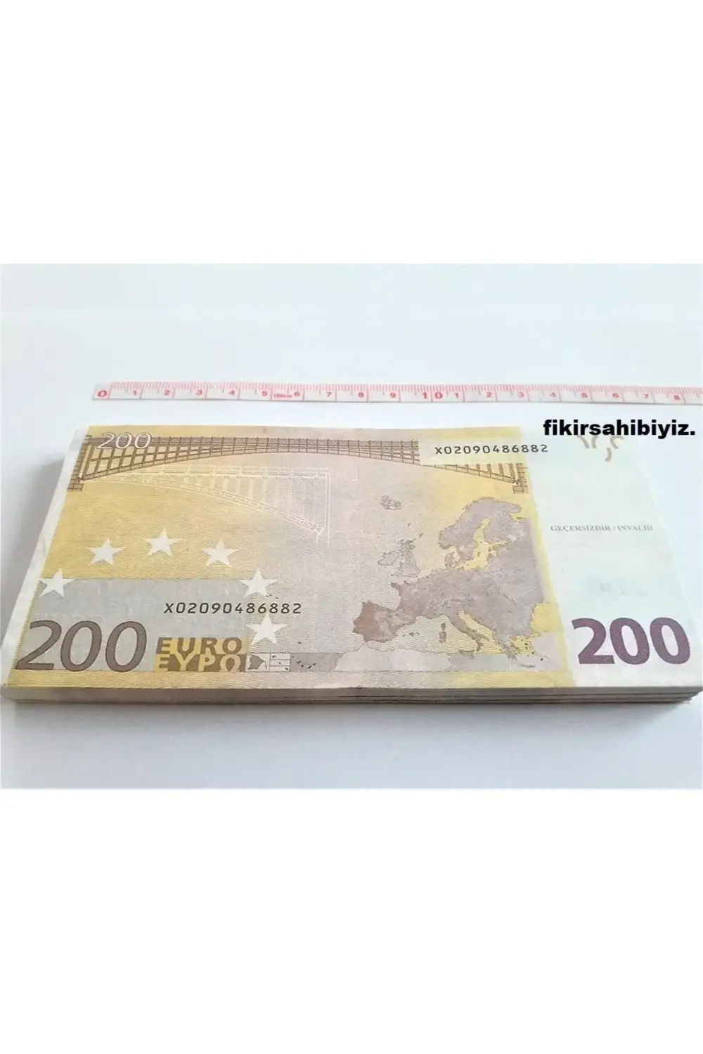 200 Euro Dizi Film Klip Çekimi Düğün Parti Şaka Oyun Geçersiz Par