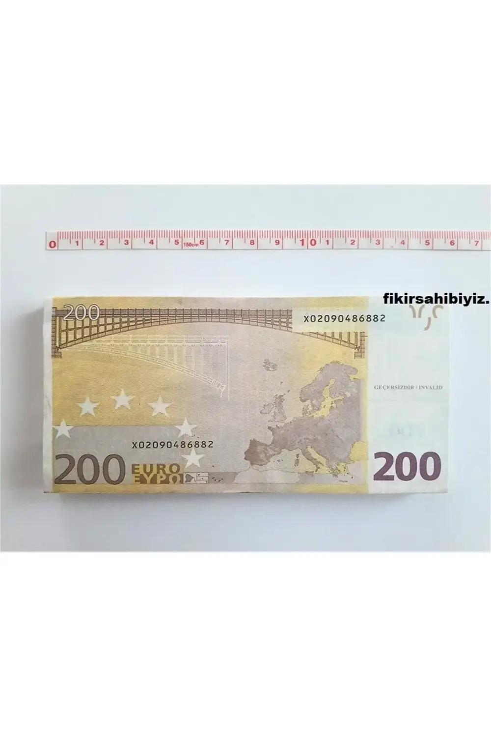 200 Euro Dizi Film Klip Çekimi Düğün Parti Şaka Oyun Geçersiz Par