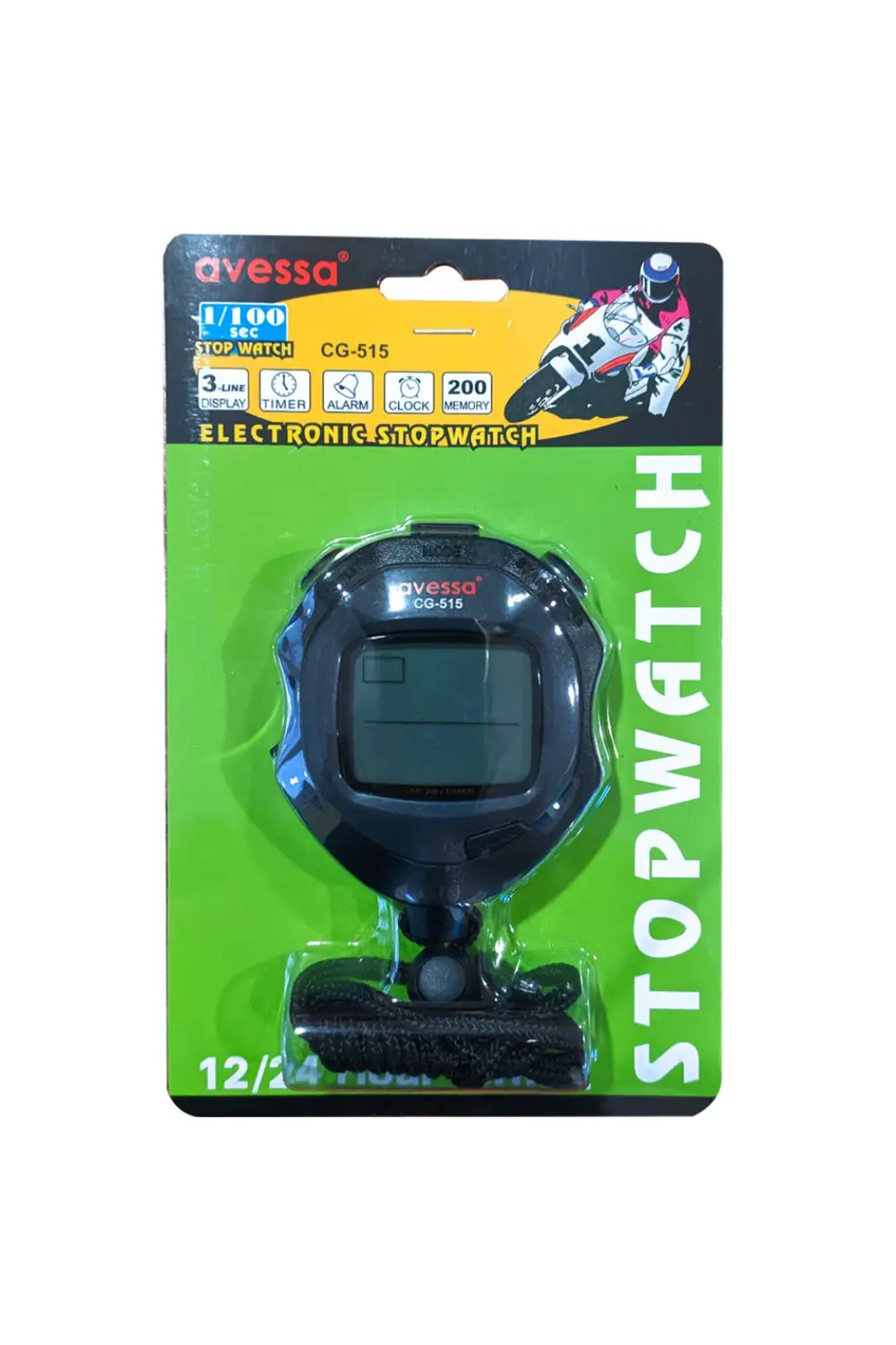 200 Hafızalı Kronometre - Ölçüm - Hafıza - Spor - Antrenman - Tak