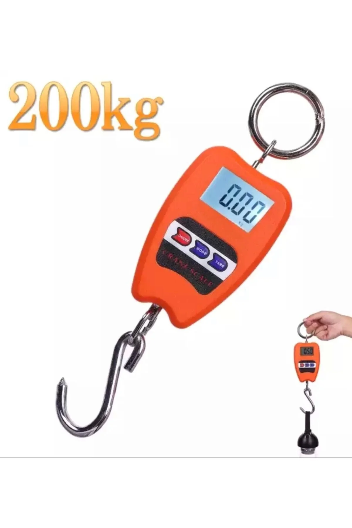 200 kg Vinç Tipi Kancalı Terazi - Ağır Yükler İçin Hassas Ölçüm (