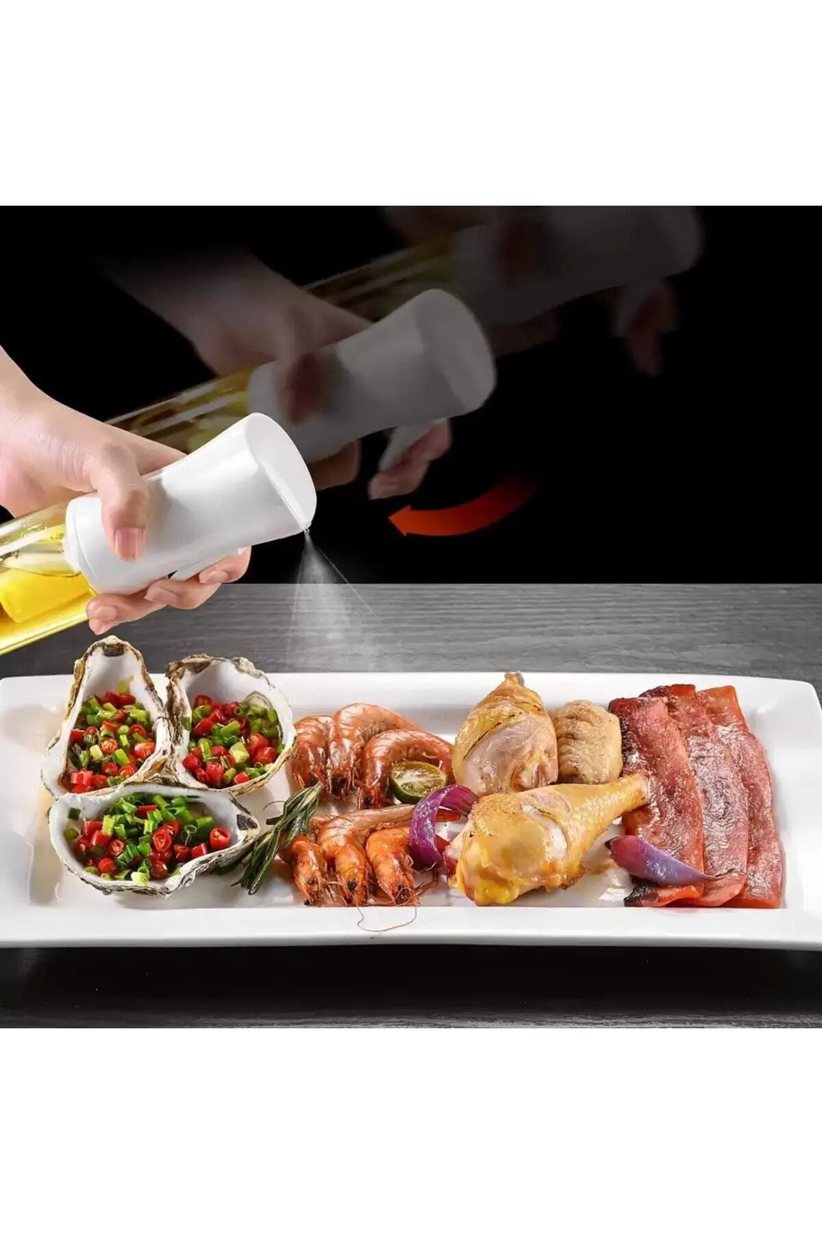 200 ML Sprey Yağdanlık - Airfryer Püskürtmeli Sprey Cam Şişe Zeyt