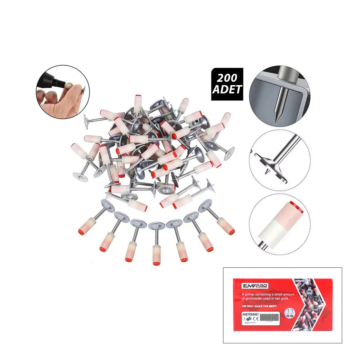 200 Pcs Barutlu Çivi Fiyatı, Yorumları ve Özellikleri