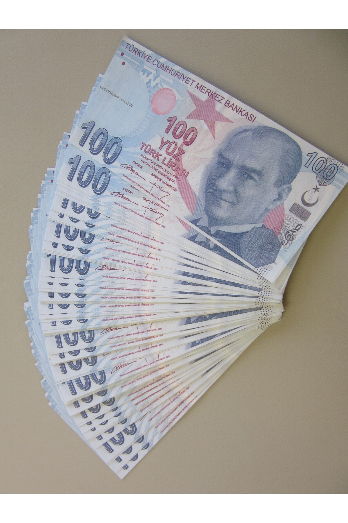 200 Tane Geçersiz Yazılı Kaliteli OYUN PARASI 100TL ÇİL TÜRK PARA