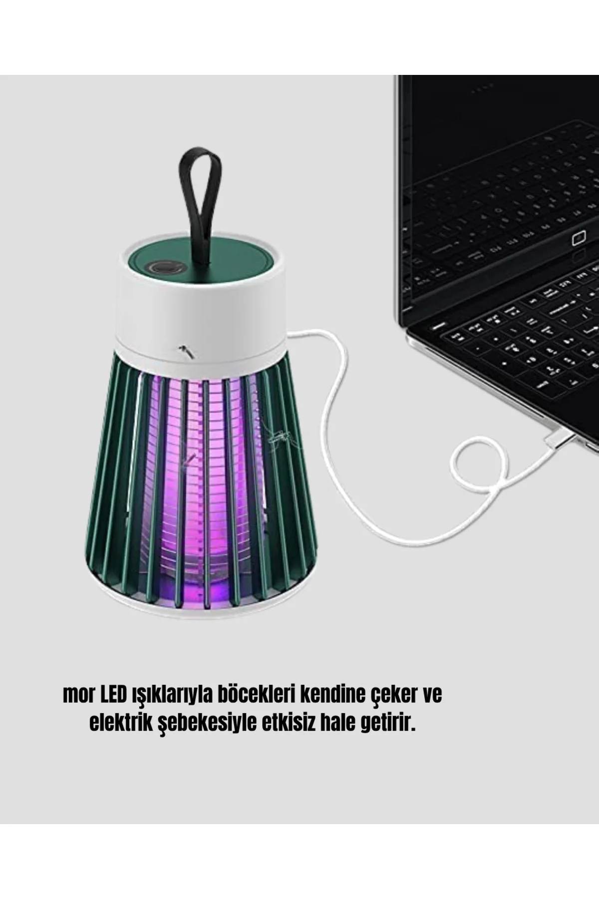 2000 mAh Şarjlı Sivrisinek Kovucu Lamba – Kimyasalsız, Güvenli ve