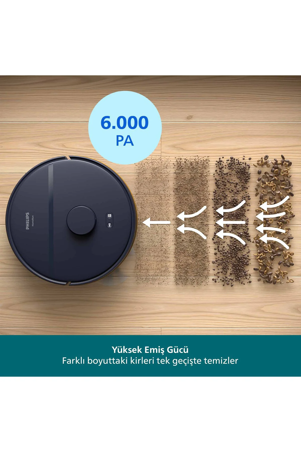 2000 Serisi Robot Süpürge,Islak ve Kuru Temizlik, HomeRun,Lacivert, XU2000/15