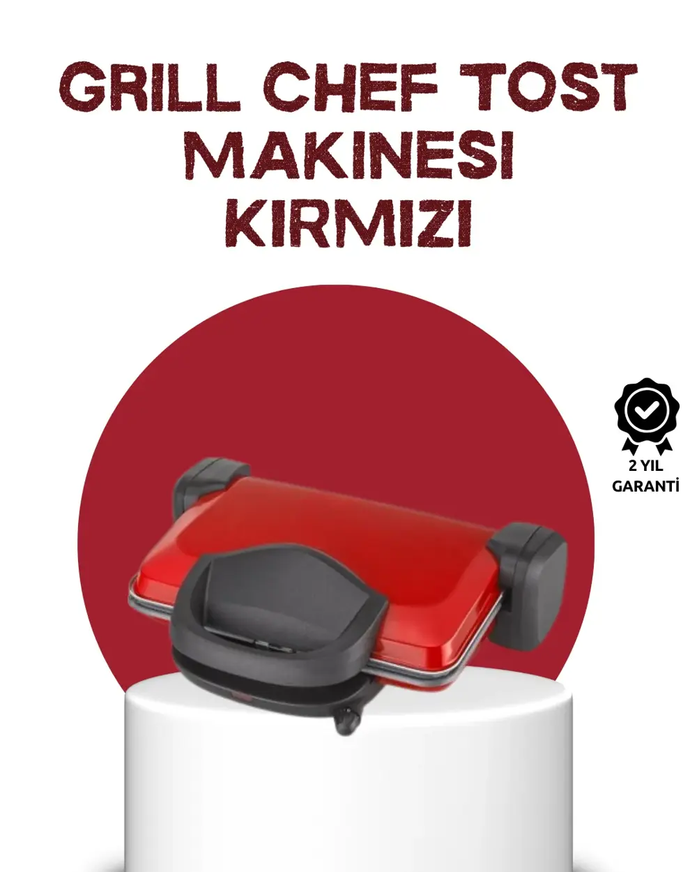 2000 Watt Tost Makinesi 6 Dilim Kapasiteli Döküm Plakalı Üç Kadem