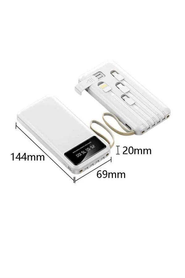 20.000 mAh 4 Çıkışlı Powerbank - Yüksek Kapasiteli Taşınabilir Şarj Çözümü
