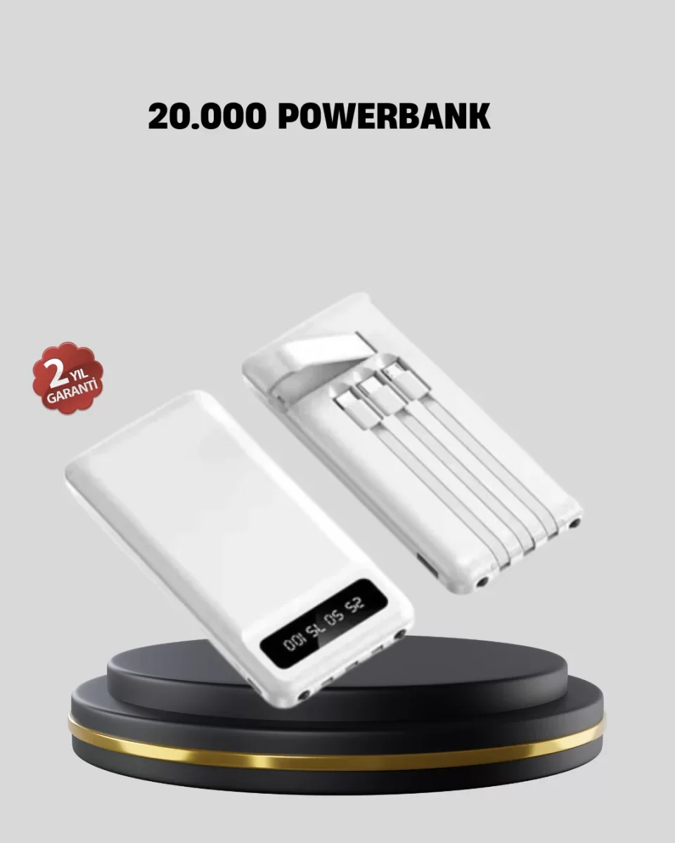 20.000 mAh 4 Çıkışlı LED Göstergeli Hızlı Şarj Powerbank - Lisinya Fiyatı, Yorumları ve Özellikleri