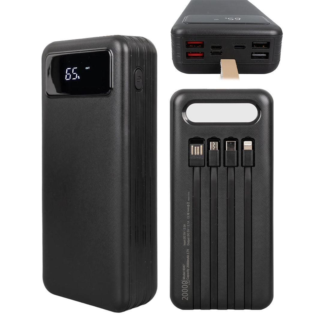 20000 MAH DİJİTAL GÖSTERGELİ USB-MICRO-LIGHTNING-TYPE-C GİRİŞLİ V
