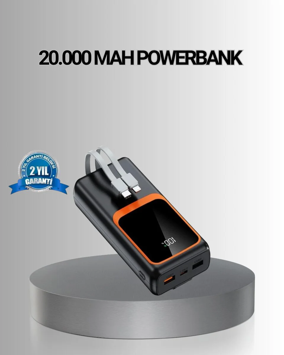 20000 mAh Hızlı Şarjlı Powerbank - 22.5W Güçlü ve Pratik Çözüm