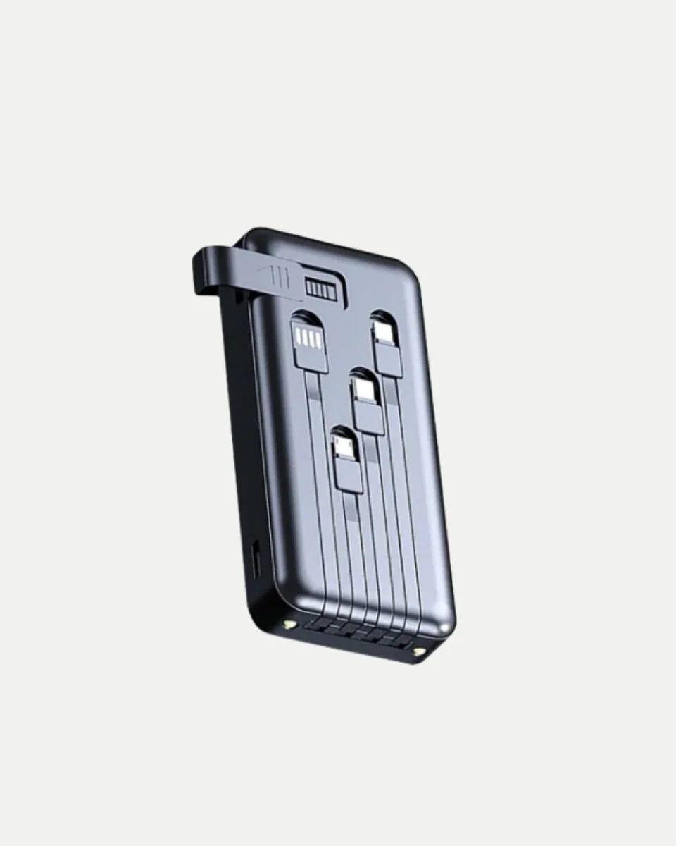 20000 mAh LED Fenerli Güvenlikli Powerbank - Çoklu Cihaz Şarjı