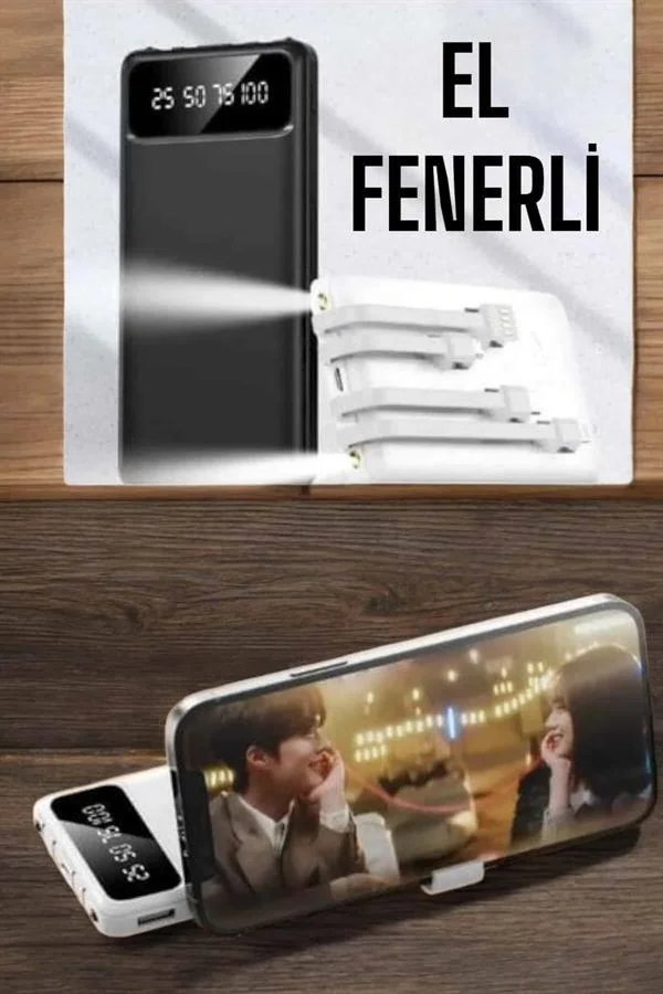 20.000 Mah Led Işıklı LCD Ekran USB Girişli Type-C Lightning Powerbank Yeni Nesil Fiyatı, Yorumları ve Özellikleri