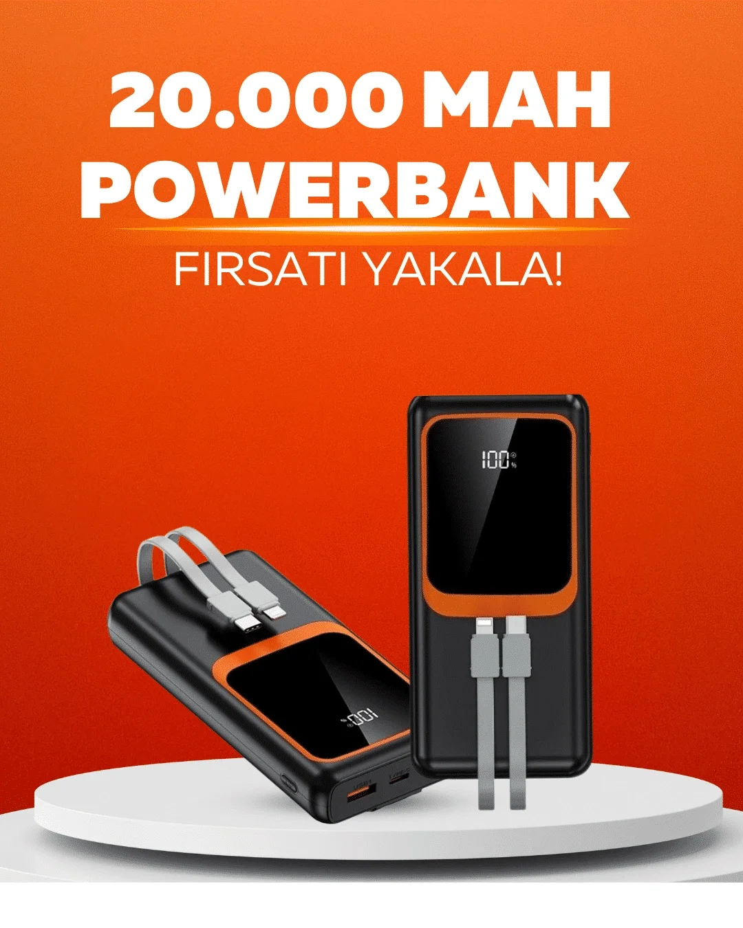 20.000 mAh Powerbank – 22.5W Hızlı Şarj, Çok Kablolu, Dijital Göstergeli Fiyatı, Yorumları ve Özellikleri