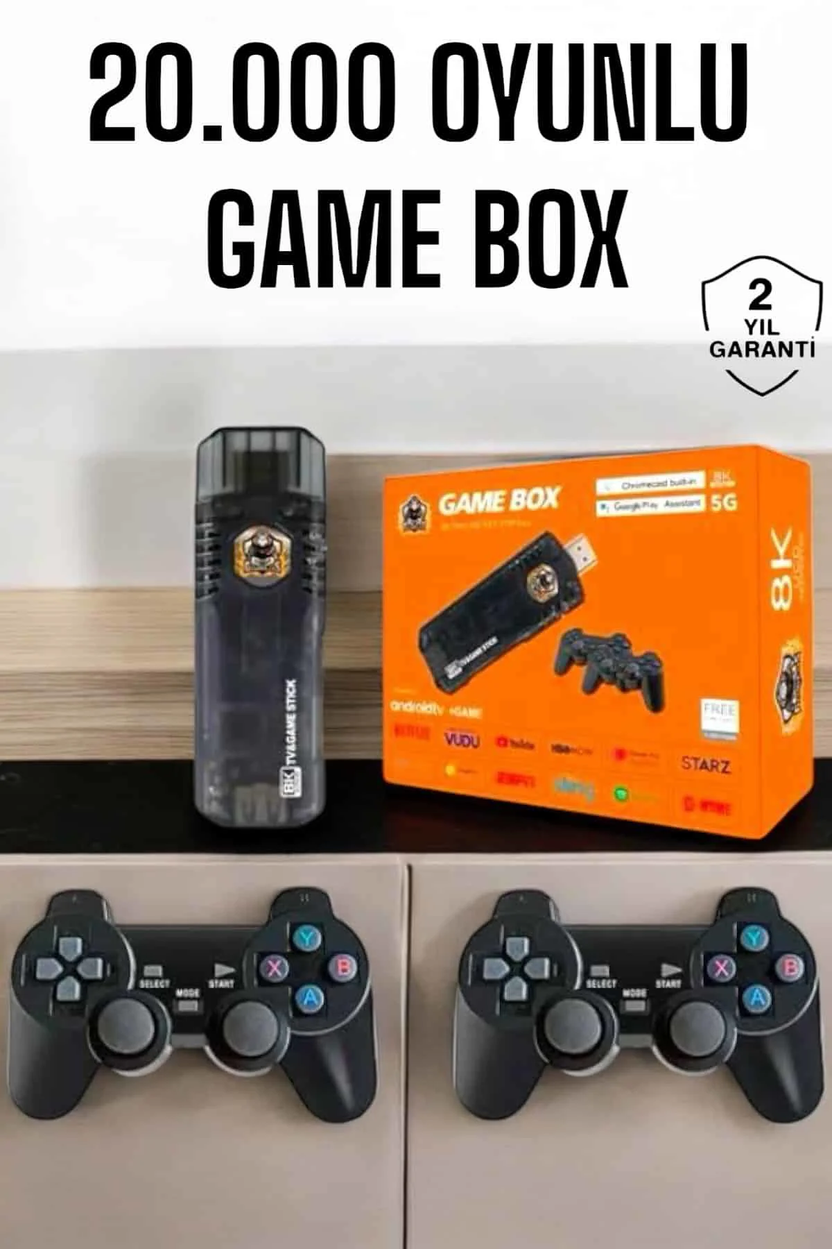 20.000 Oyunlu Premium Model Oyun Konsolu 8k Android Tv HD Game Stick 20.000 Oyunlu Premium Model Oyun Konsolu 8k Android Tv HD Game Stick