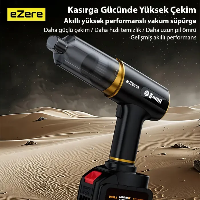 20000 PA Güçlü Kablosuz El Süpürgesi - Üflemeli & Vakumlu Ev ve Araç İçin Mükemmel Çözüm