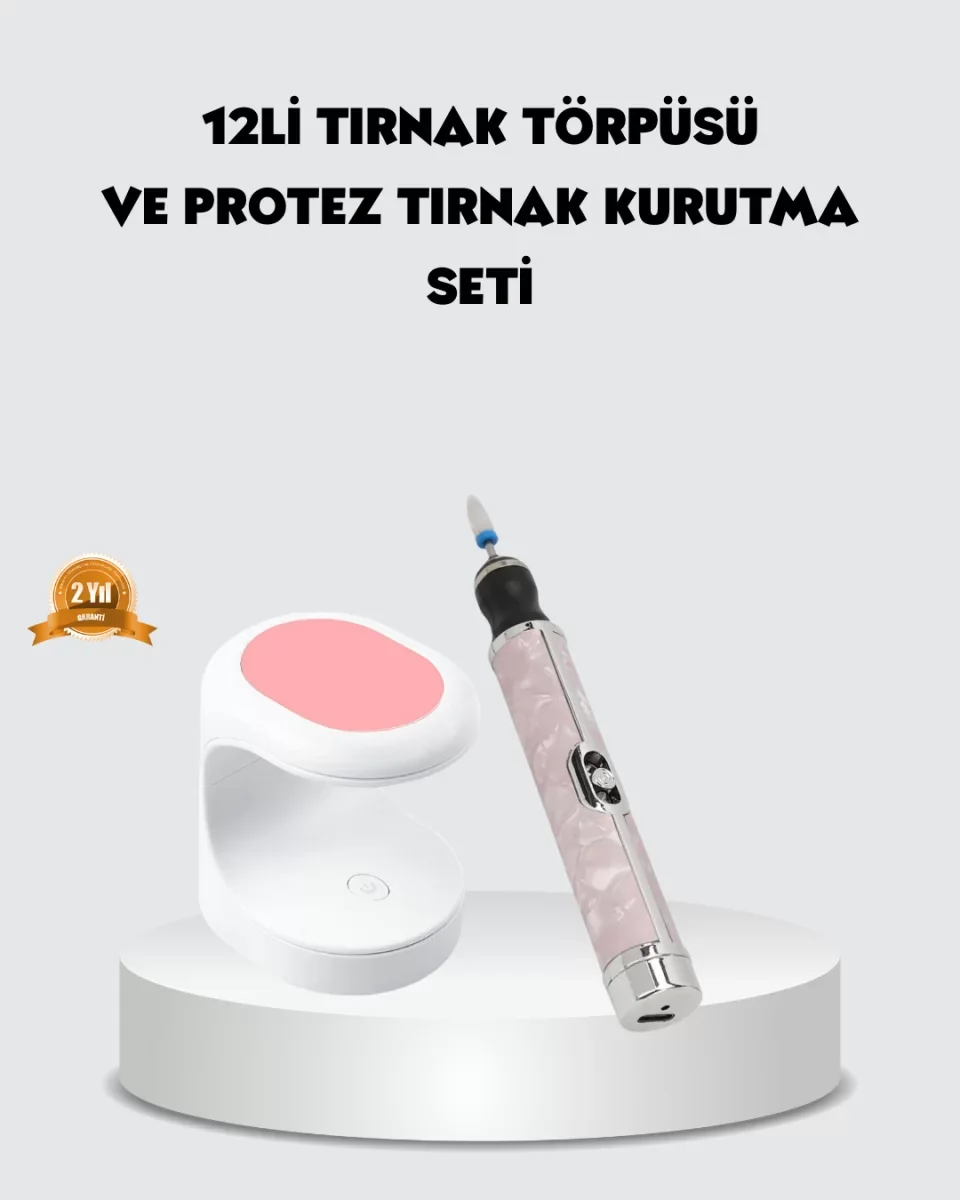 20.000 RPM Tırnak Matkabı + Mini LED Oje Kurutma Cihazı Seti - Li