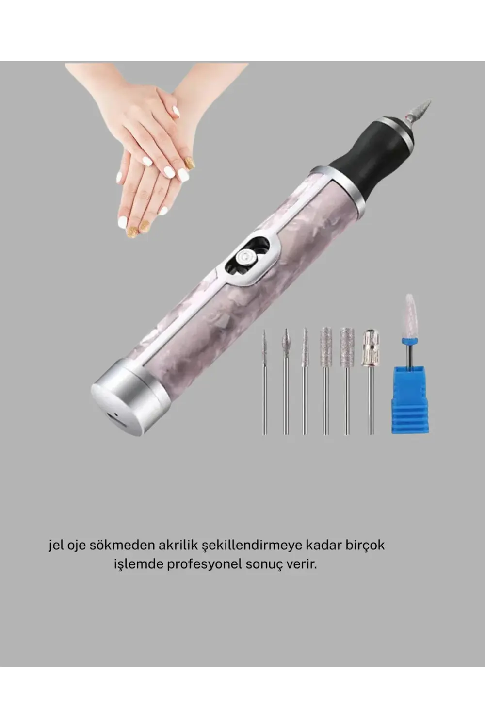 20.000 RPM Tırnak Matkabı + Mini LED Oje Kurutma Cihazı Seti