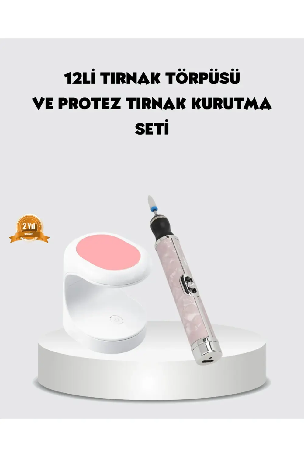 20.000 RPM Tırnak Matkabı + Mini LED Oje Kurutma Cihazı Seti