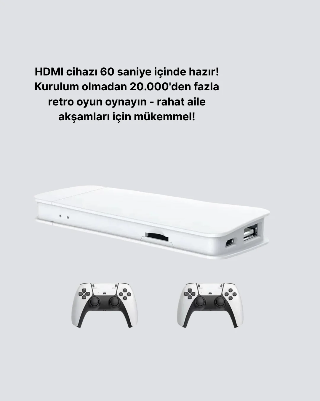20.000 Yüklü Oyunlu Kablosuz Retro Oyun Konsolu 4K Destekli