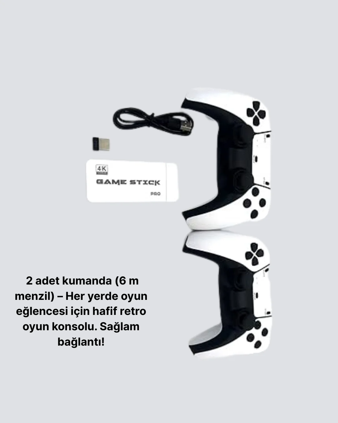 20.000 Yüklü Oyunlu Kablosuz Retro Oyun Konsolu 4K Destekli