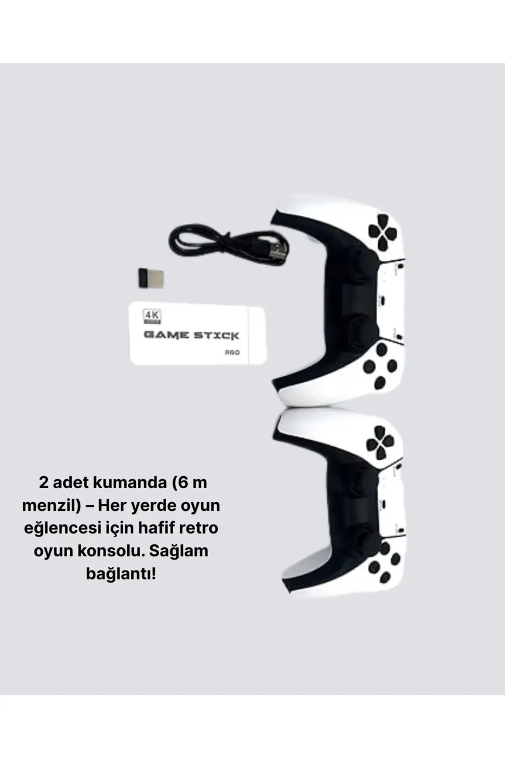 20.000 Yüklü Oyunlu Kablosuz Retro Oyun Konsolu 4K Destekli