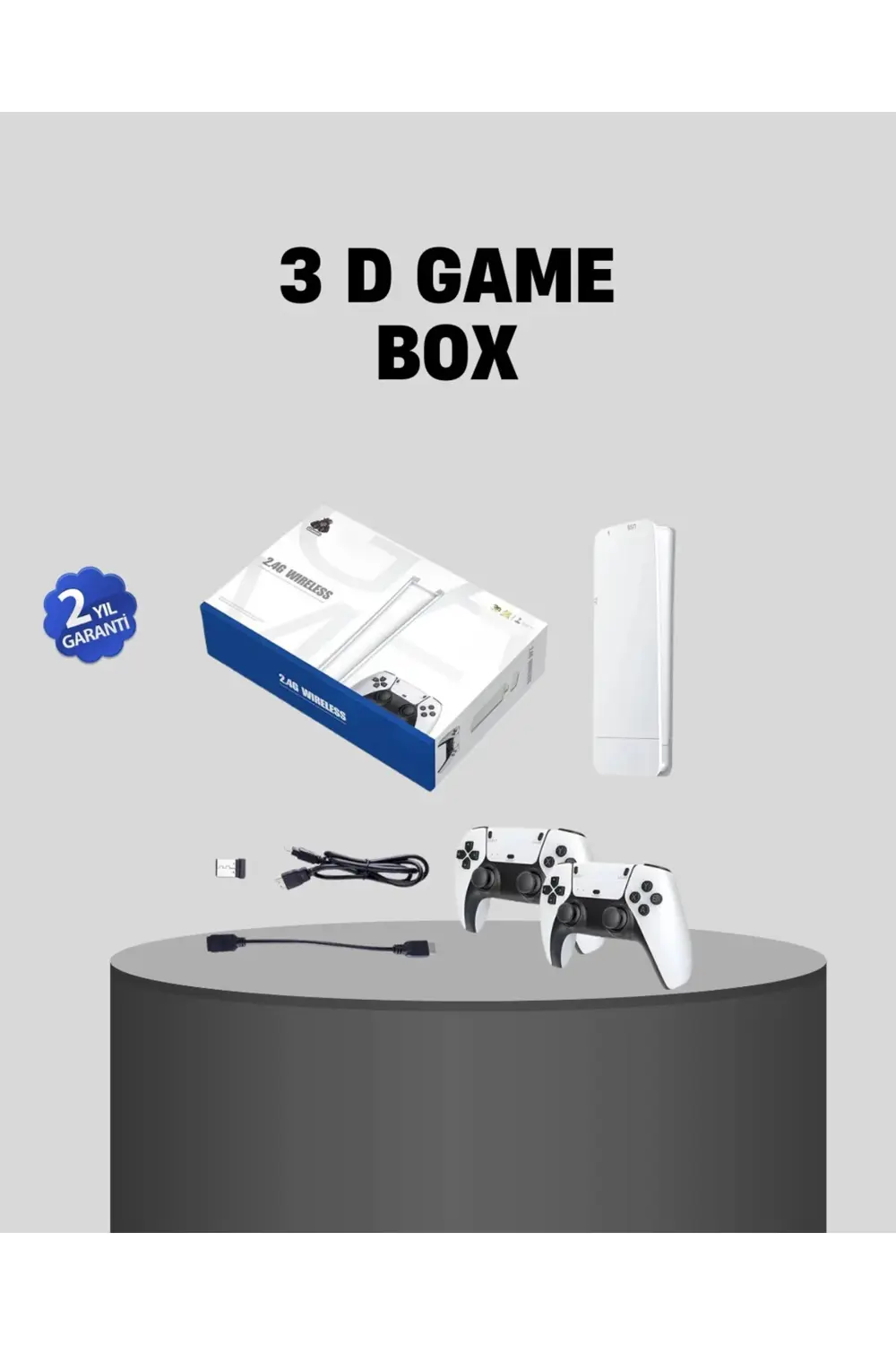 20.000 Yüklü Oyunlu Kablosuz Retro Oyun Konsolu 4K Destekli