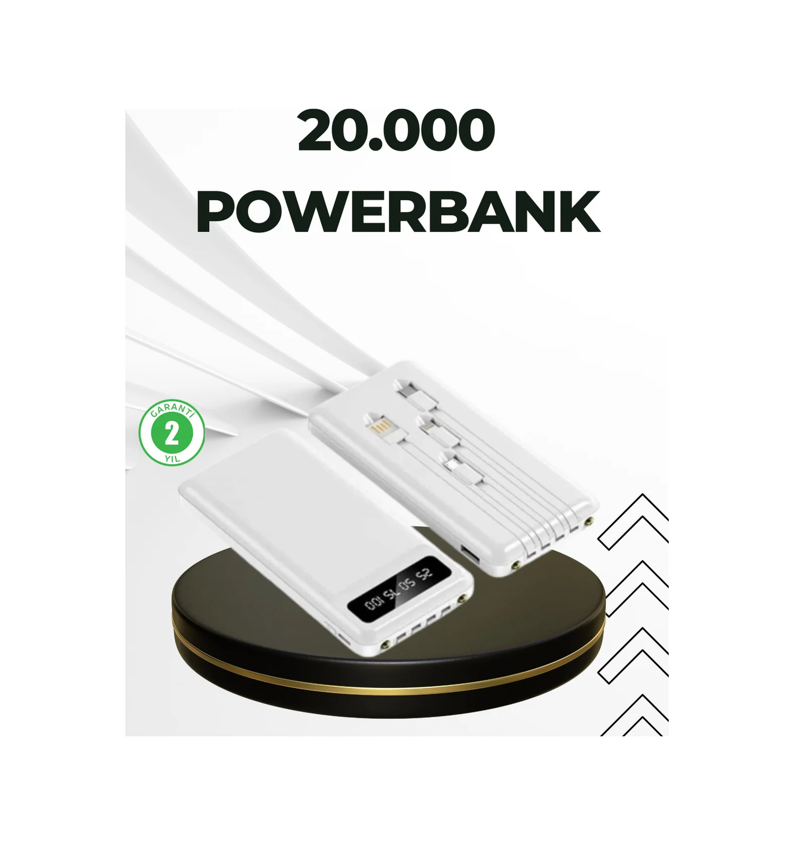 20.000mah Taşınabilir Powerbank Pd Teknolojili Çift Usb Çıkışlı r