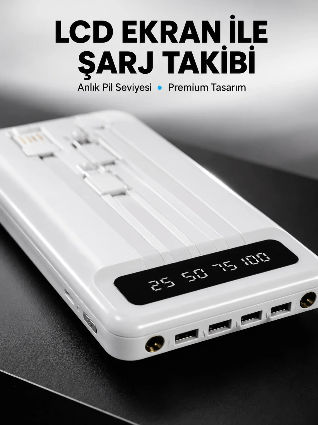 20.000mAh Taşınabilir Powerbank PD Teknolojili Çift USB Çıkışlı Yeni Nesil