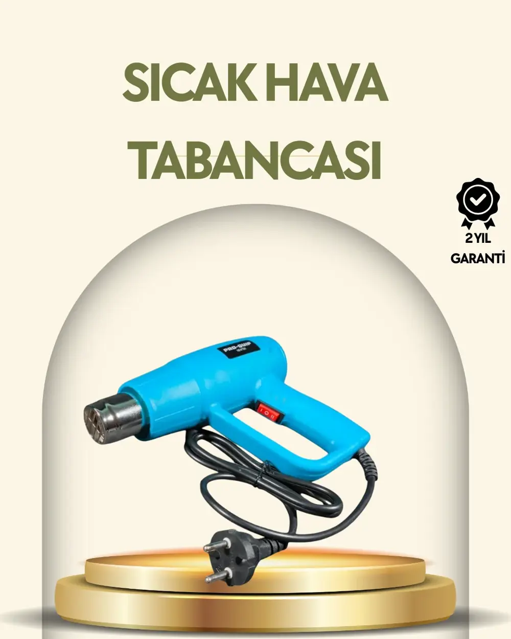 2000W Profesyonel 2 Kademeli Isı Tabancası Sıcak Hava Üfleme