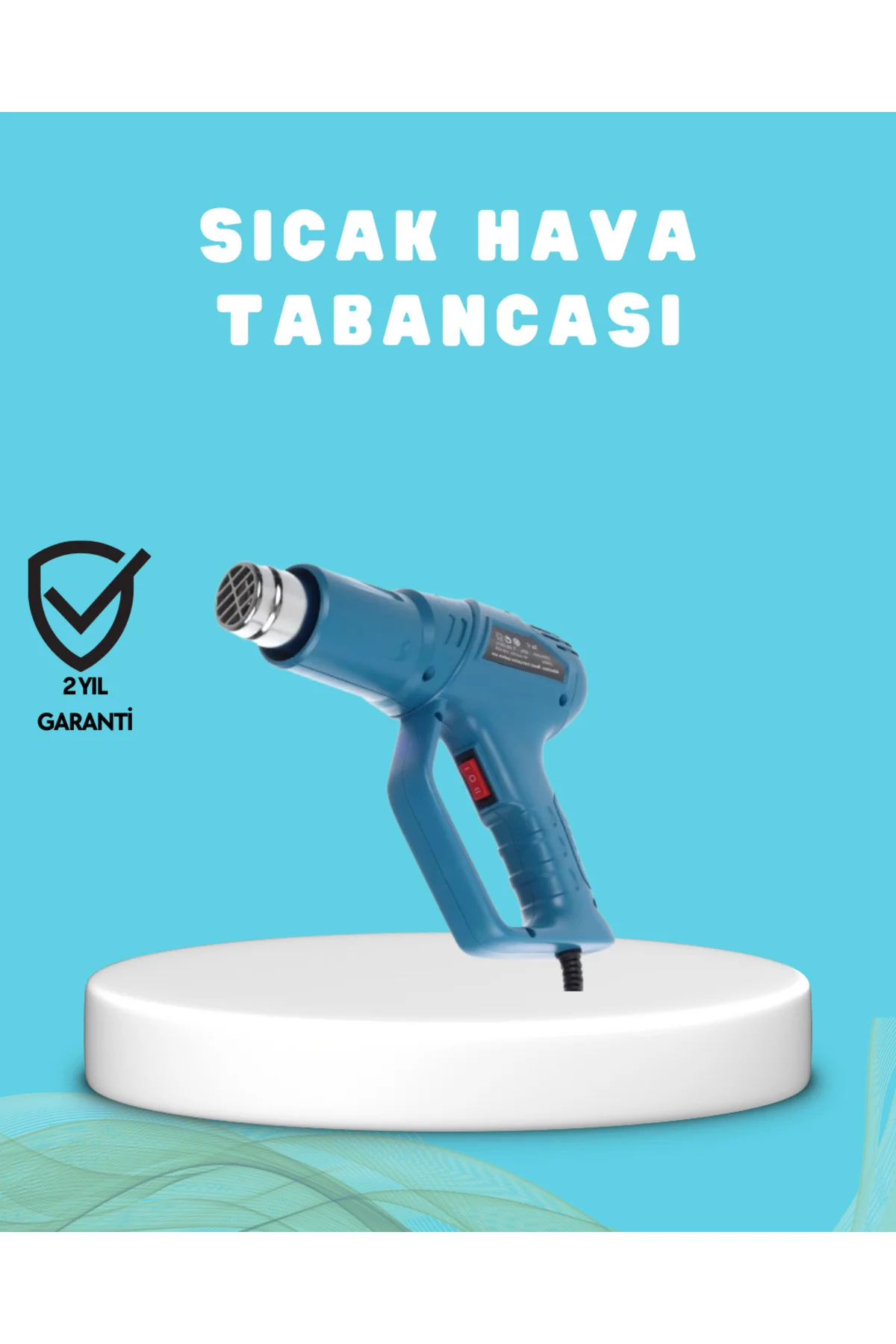 2000W Sıcak Hava Üfleme Tabancası Seramik Rezistanslı Profesyonel