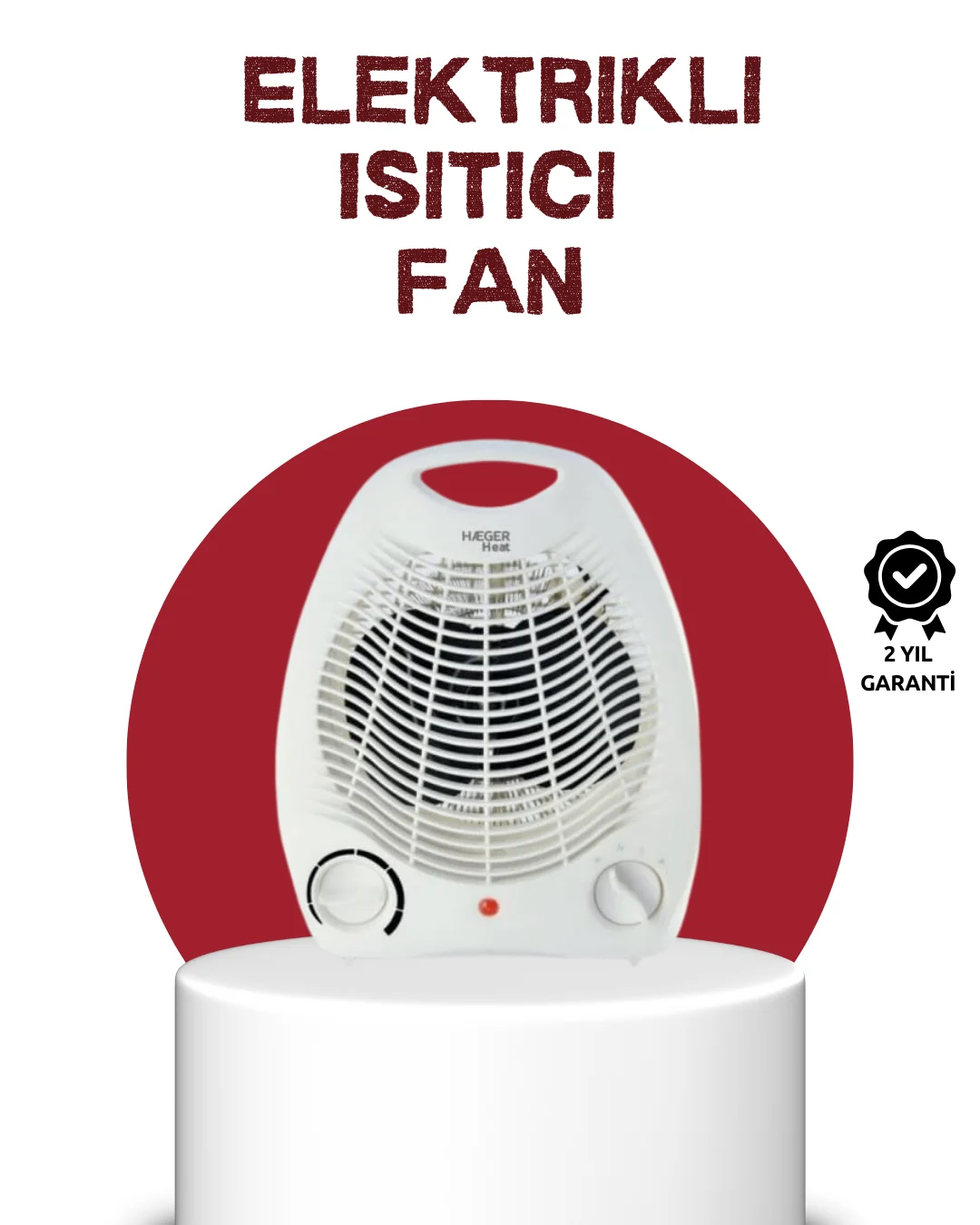 2000W Taşınabilir Elektrikli Fanlı Isıtıcı – Hızlı Isınma, Kompak