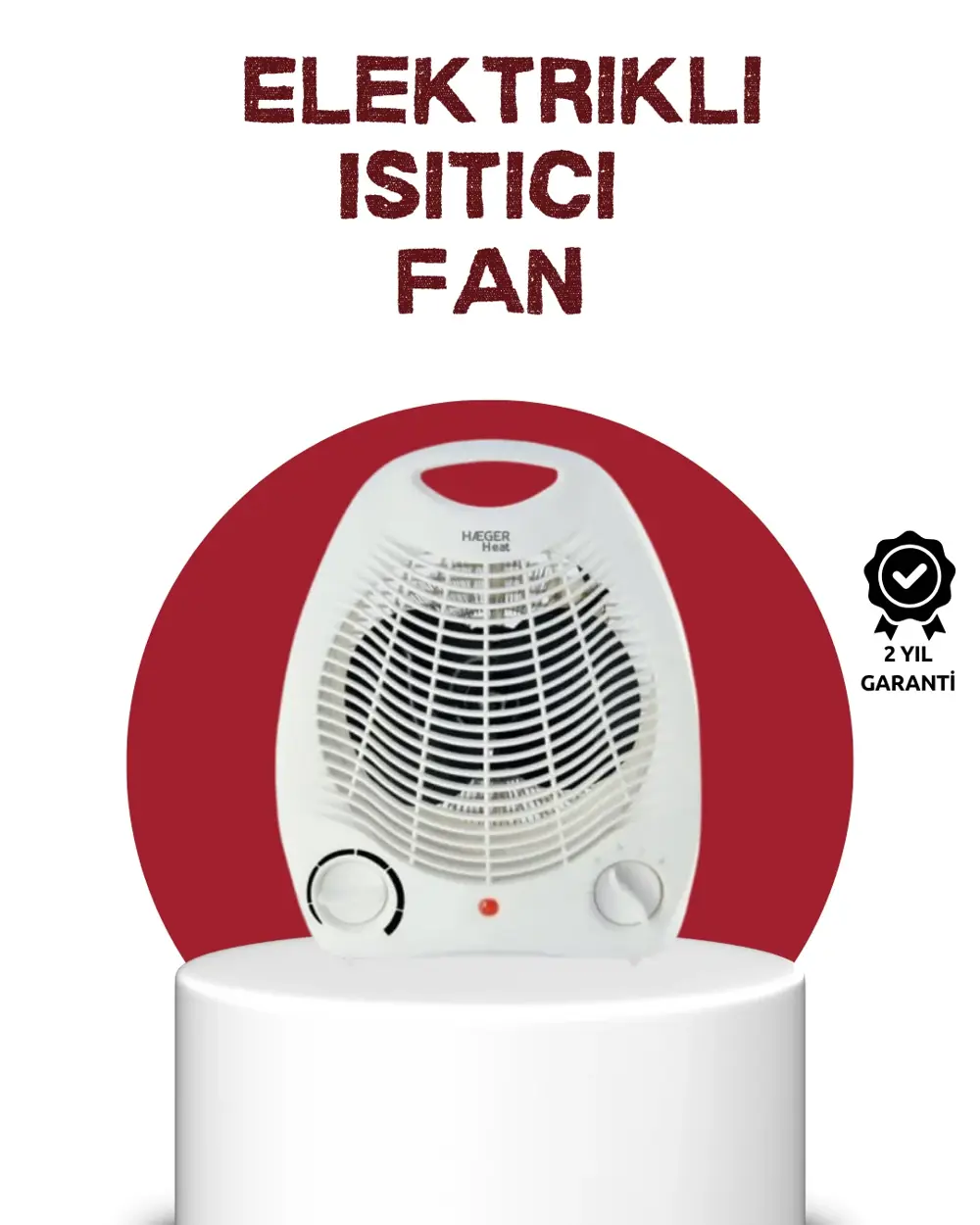 2000W Taşınabilir Elektrikli Fanlı Isıtıcı – Hızlı Isınma, Kompak