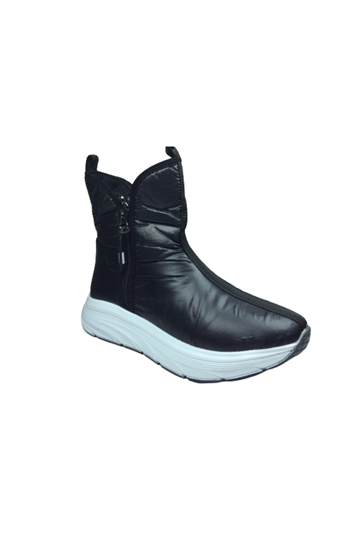Ortopedikal 2002 Womenly Style Kadin Siyah Kar Botu Paraşüt Kumaş Fermuarli S