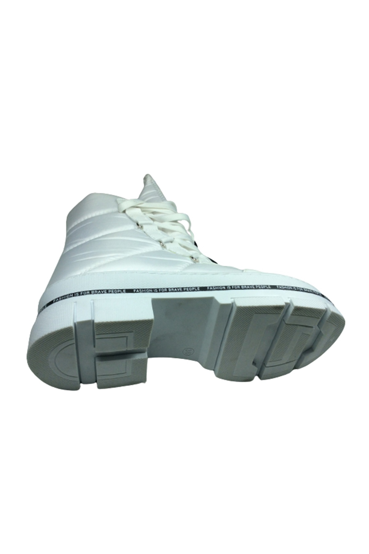 Ortopedikal 2002 Womenly Style Kadin Beyaz Kar Botu Paraşüt Kumaş Su Geçirmez