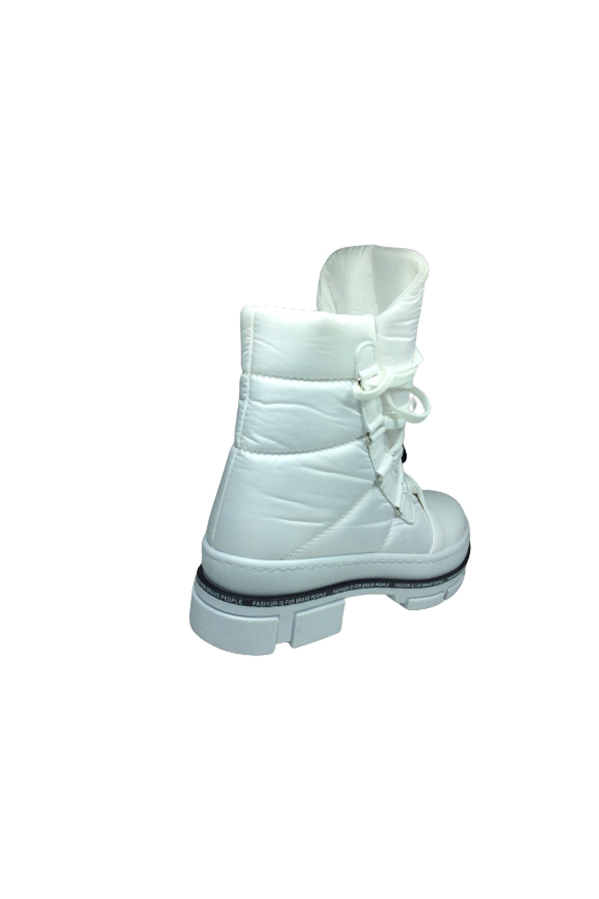 Ortopedikal 2002 Womenly Style Kadin Beyaz Kar Botu Paraşüt Kumaş Su Geçirmez