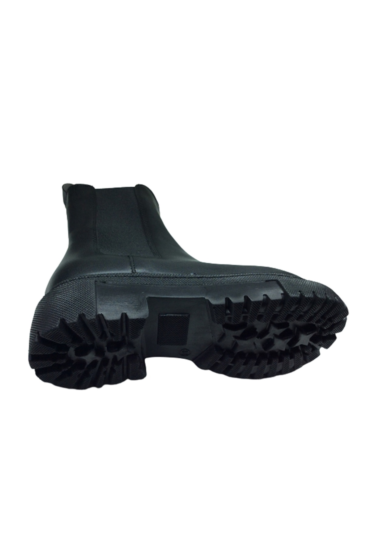 2004 Womenly Style Kadın Siyah Lastikli Bot Suni Deri