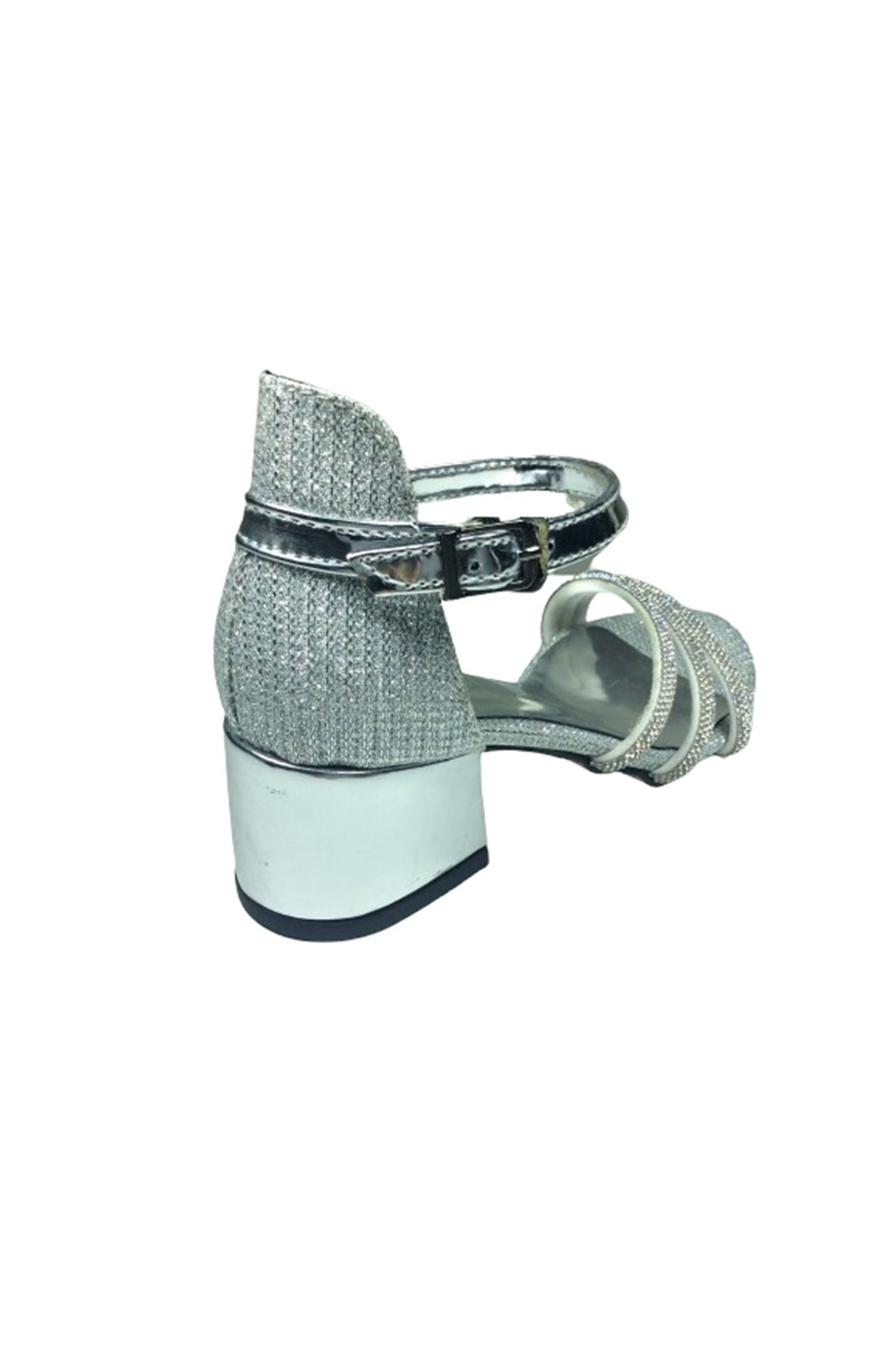 Ortopedikal 2006 Mot Filet Gümüş Taşli Kiz Çocuk Topuklu Ayakkabi Abiye Tokal
