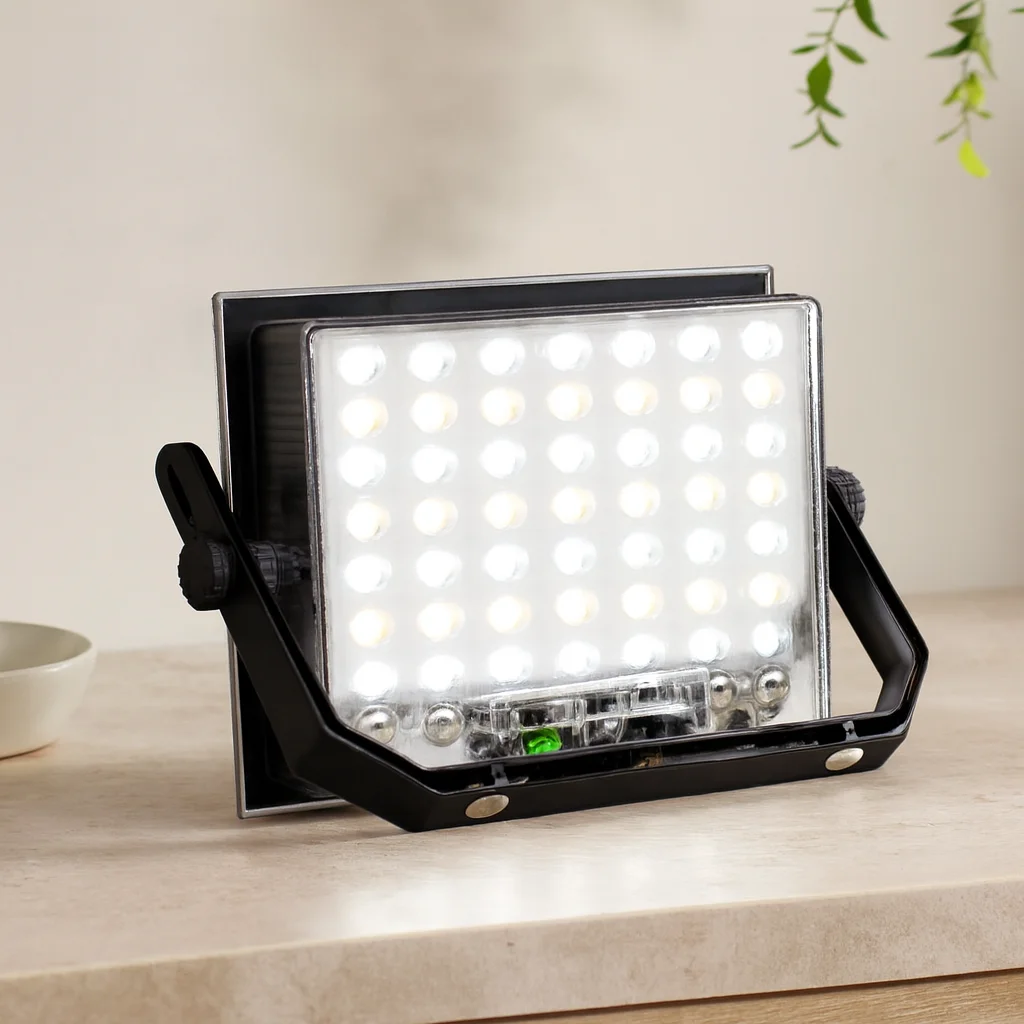 200W Güneş Enerjili LED Projektör - Kamp &amp; Dış Mekan