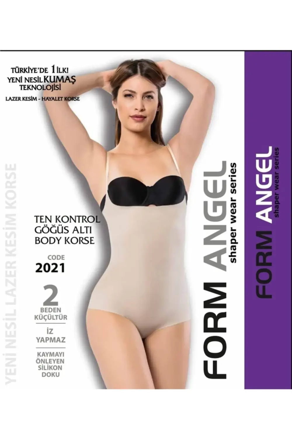 2010 Kadın Lazer Kesim Askılı Tam Boy Korse