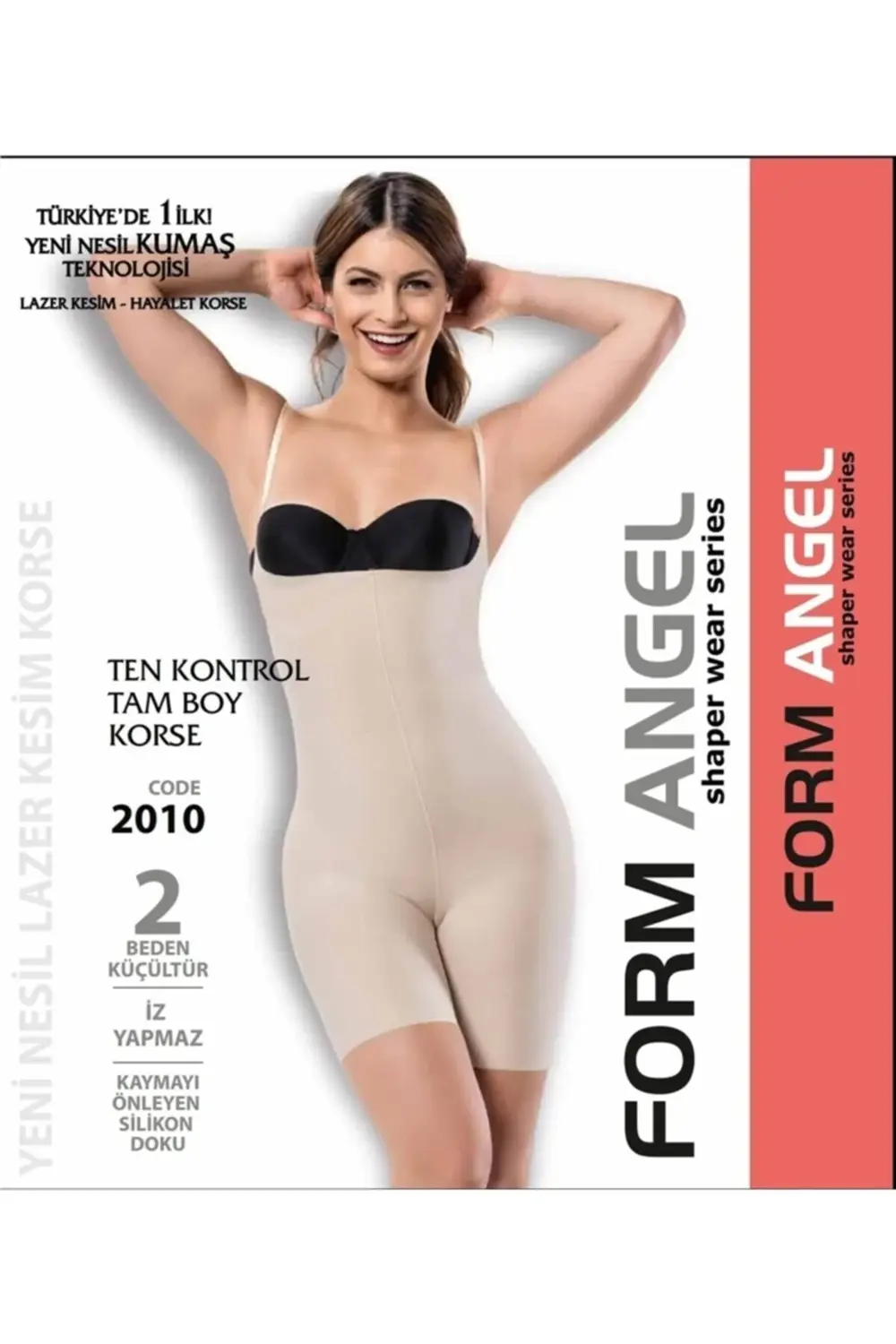 2010 Kadın Lazer Kesim Askılı Tam Boy Korse