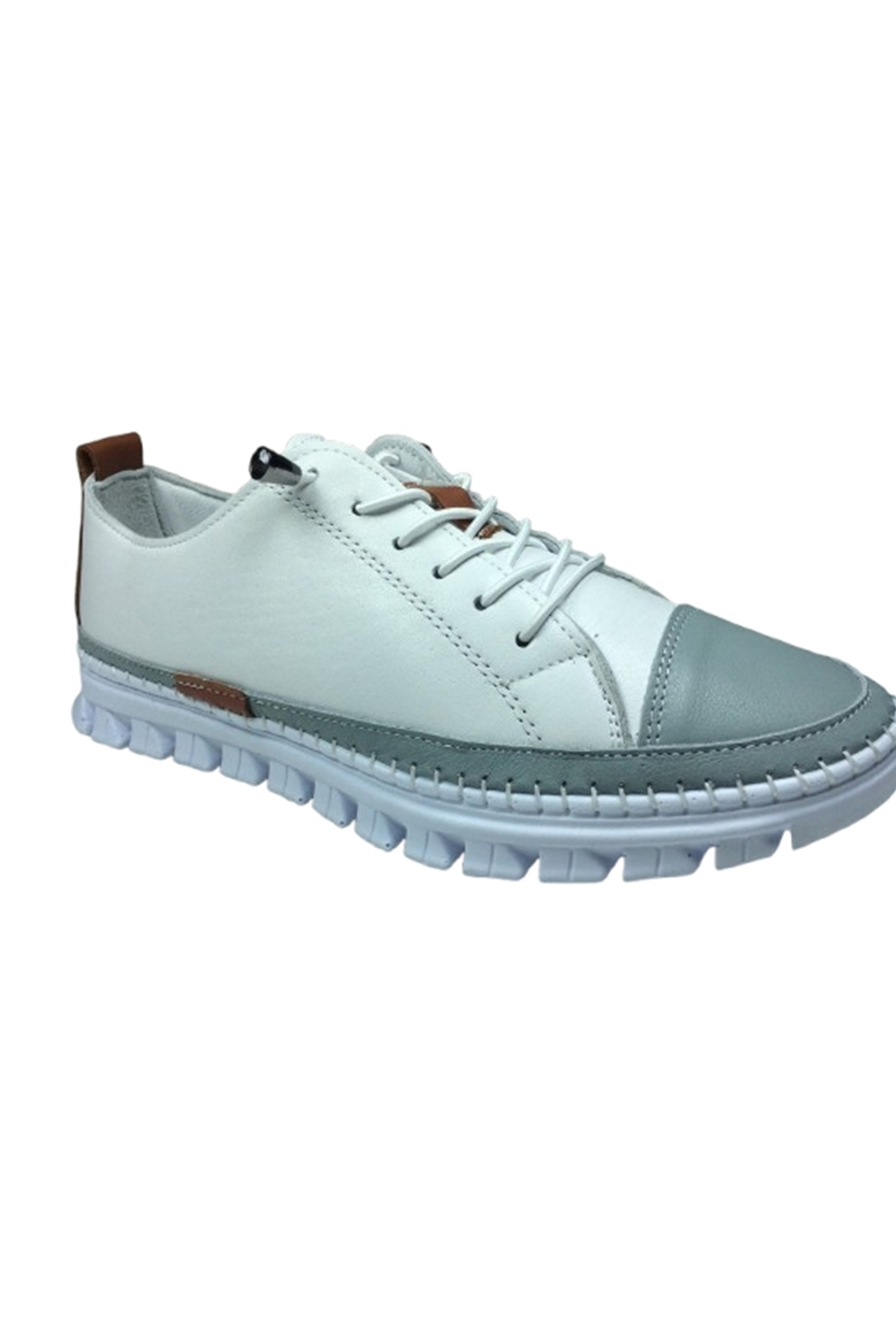 Ortopedikal 2010 Womenly Style Beyaz Gri Kadın Günlük Ayakkabı % 100 Hakiki D