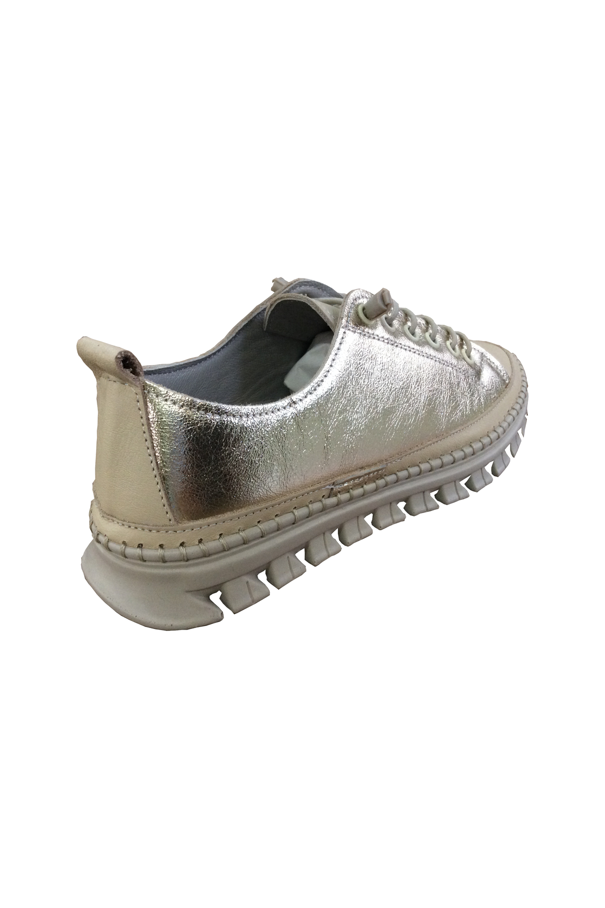 Ortopedikal 2010 Womenly Style Bej-Altın Kadın Günlük Ayakkabı % 100 Hakiki D