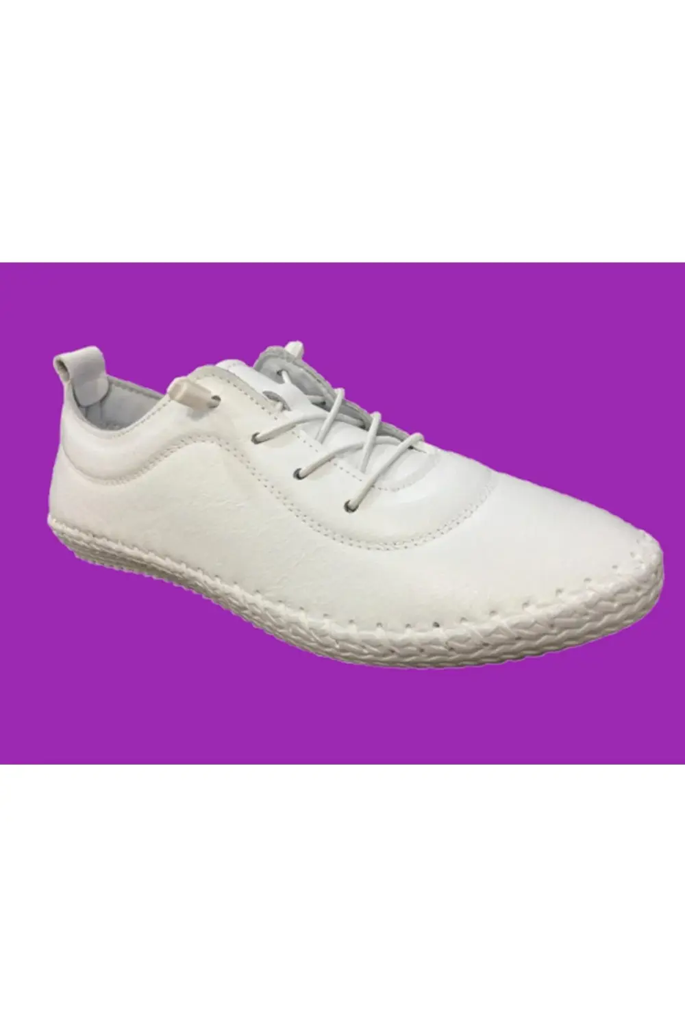 2010 Womenly Style Beyaz Kadın Günlük Ayakkabı % 100 Hakiki Deri