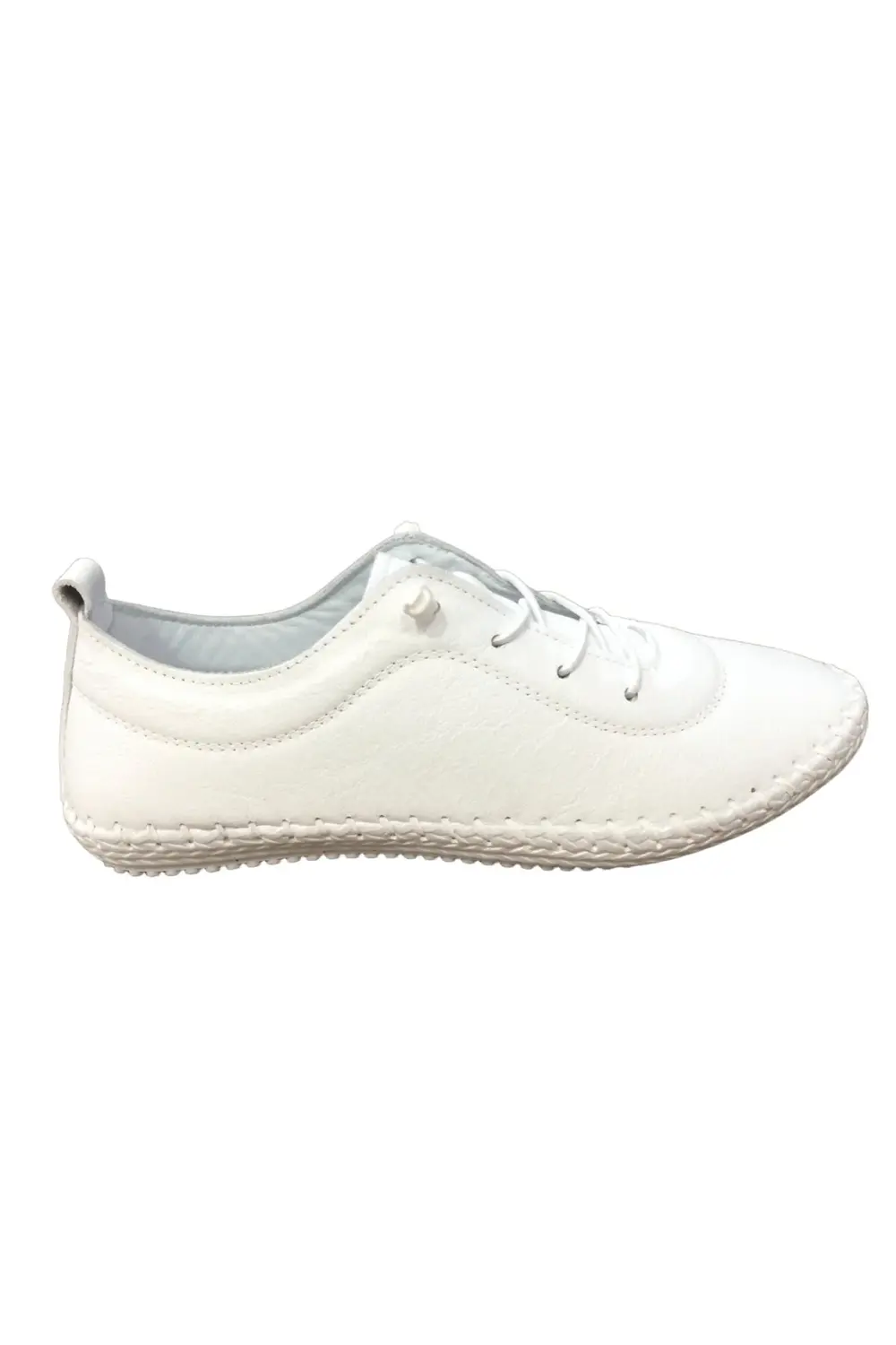 2010 Womenly Style Beyaz Kadın Günlük Ayakkabı % 100 Hakiki Deri