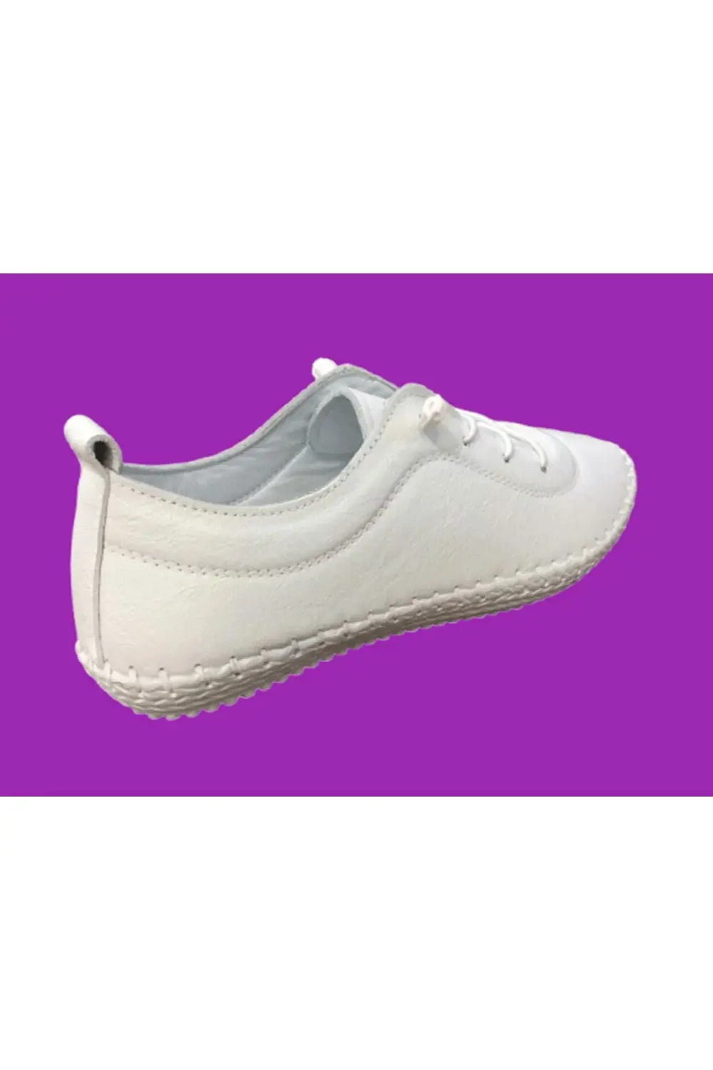 2010 Womenly Style Beyaz Kadın Günlük Ayakkabı % 100 Hakiki Deri