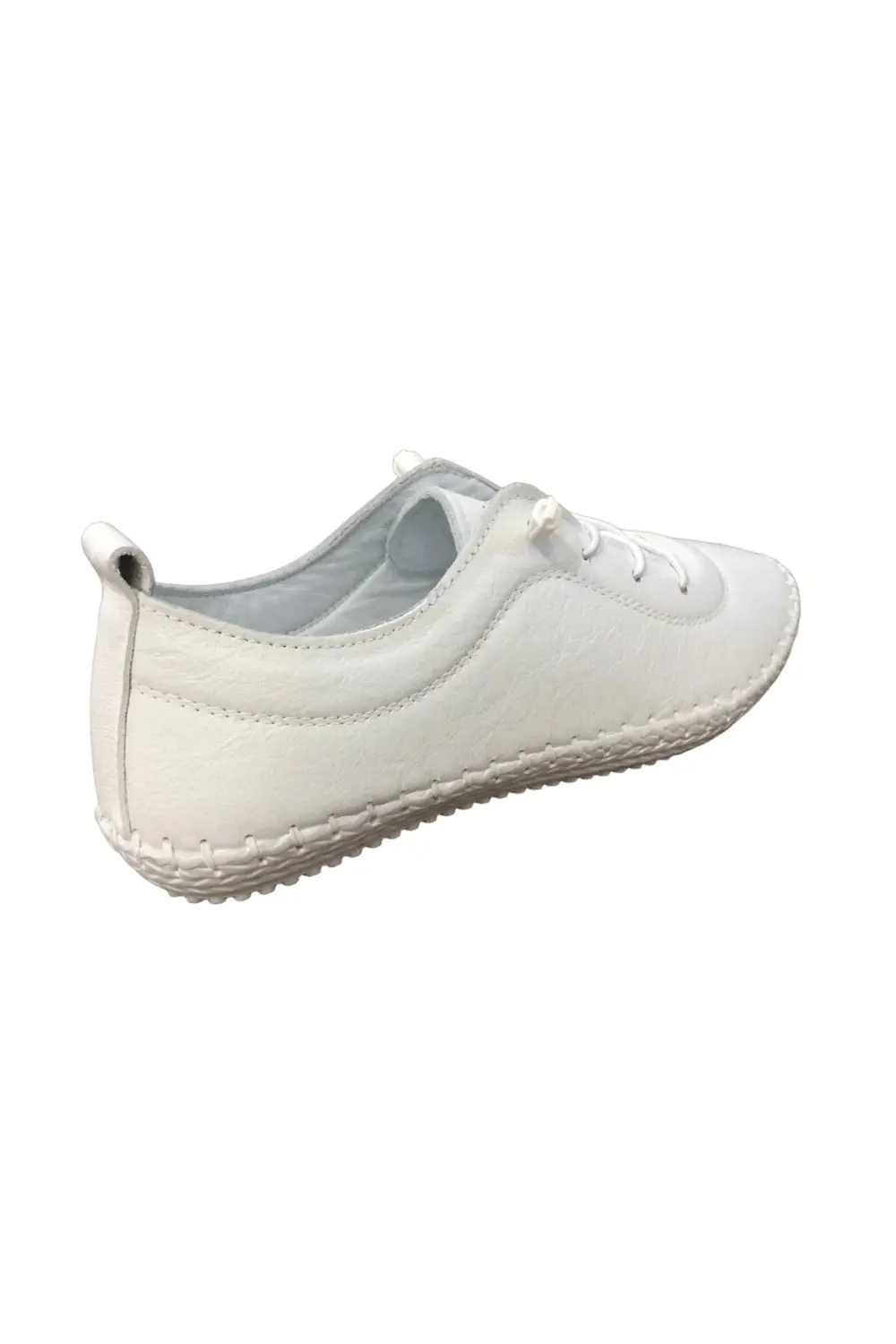 2010 Womenly Style Beyaz Kadın Günlük Ayakkabı % 100 Hakiki Deri